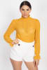 Ruffle Mock Neck Lace Top - Image 5 of 0