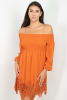 Smocking Off Shoulder Lace Dress - Image 1 of 0