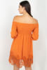Smocking Off Shoulder Lace Dress - Image 4 of 0