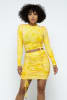 Tie Dyed Mock Neck Long-sleeve Cropped Top And Mini Skirt Set - Image 2 of 0