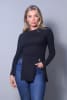 Sleek & Chic Fall Long Sleeve Silted Top - Image 2 of 0