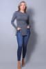 Sleek & Chic Fall Long Sleeve Silted Top - Image 5 of 0