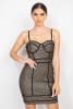 Sleeveless Sparkle Honeycomb Bodycon Dress - Image 1 of 0