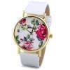 Leather Watch Band Rose Pattern for Women - Image 3 of 0