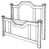 Hickory Houston Bed - Image 2 of 0