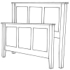 Quarter Sawn Oak Shaker Bed - Image 1 of 0