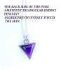 AMP-TRI AMETHYST TRIANGULAR QUARTZ CRYSTAL PENDANT WITH SILVER CHAIN - Image 3 of 0