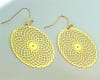 ER-04 Torus Vortex 18k Gold Plated 30mm Earrings - Image 1 of 0