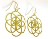 ER-14-25 Seed Of Life 18k Gold Plated 25mm Earrings - Image 1 of 0