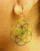 ER-14-25 Seed Of Life 18k Gold Plated 25mm Earrings - Image 2 of 0