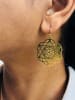 ER-19 Star Merkaba 18k Gold Plated 30mm Earrings - Image 3 of 0