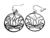Circular Lotus Flower 30 mm Silver plated Earrings - Image 1 of 0