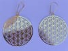 ER-201 Flower of Life 18k Gold Plated 2" Earrings - Image 5 of 0
