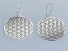 ER-201-S Flower of Life silver Plated 2" Earrings - Image 2 of 0