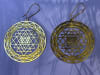 ER-203 Shree Yantra 18k Gold Plated 2" Earrings - Image 1 of 0