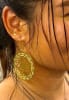 ER-203 Shree Yantra 18k Gold Plated 2" Earrings - Image 2 of 0