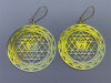 ER-203 Shree Yantra 18k Gold Plated 2" Earrings - Image 4 of 0