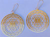 Shree Yantra Cut out 18k Gold Plated 2" Earrings - Image 1 of 0