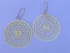 Shree Yantra Cut out 18k Gold Plated 2" Earrings - Image 2 of 0