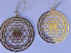 Shree Yantra Cut out 18k Gold Plated 2" Earrings - Image 3 of 0