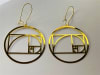 Golden Ratio 18k Gold Plated 2 inches Earrings - Image 1 of 0