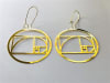 Golden Ratio 18k Gold Plated 2 inches Earrings - Image 2 of 0