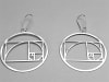 Golden Ratio silver Plated 2 inches Earrings - Image 1 of 0