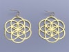 Seed Of Life 18k Gold Plated 2" Earrings - Image 1 of 0