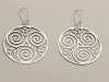 ER-228-S Triskelion Silver Plated 2" Earrings - Image 2 of 0