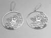 ER-234-S silver plated Honeycomb 2" earrings - Image 1 of 0