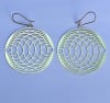ER-236 18k gold plated Quantum Wave 2" earrings - Image 1 of 0