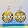 ER-236 18k gold plated Quantum Wave 2" earrings - Image 2 of 0