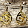 ER-24 "AUM" (OM) Gold Plated stainless steel earrings. - Image 2 of 0
