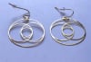 ER-24-S Vesica Piscis 18k Silver Plated 30mm Earrings - Image 1 of 0