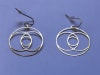 ER-24-S Vesica Piscis 18k Silver Plated 30mm Earrings - Image 2 of 0
