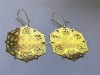 ER-258 Om Mani Padme Hum  Gold plated 2" earrings - Image 1 of 0