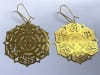 ER-258 Om Mani Padme Hum  Gold plated 2" earrings - Image 2 of 0