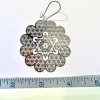 ER-266-S Metatron Hearts Silver Plated 2" Earrings - Image 2 of 0