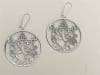 ER-268-S Ganesh Cut out 18k Silver Plated 2" Earrings - Image 2 of 0