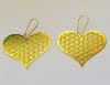 ER-272 Heart Flower of Life 18k Gold Plated 2" Earrings - Image 5 of 0