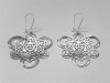 ER-275-S Tetrahedra cube Silver plated 2" Earrings - Image 1 of 0