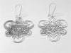 ER-275-S Tetrahedra cube Silver plated 2" Earrings - Image 3 of 0