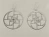 ER-290ss Quadruple golden Ratio Stainless Steel 2" Earrings - Image 2 of 0