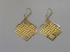 ER-291 Endless Knot 18k Gold Plated 2" Earrings - Image 3 of 0