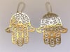 ER-308 Hamsa 18k Gold plated earrings - Image 1 of 0