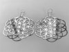 ER-321-S Expanded Seed of Life silver Plated 3" Earrings - Image 3 of 0