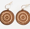 ER-35-COP Kinetic Disk copper plated 30mm Earrings - Image 2 of 0