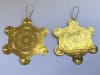 ER-352 Metatron Cube 18k Gold plated 3" earrings - Image 3 of 0