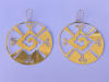 Hunab Ku 18k Gold Plated 3 inches (72mm) Earrings - Image 2 of 0