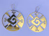 Hunab Ku 18k Gold Plated 3 inches (72mm) Earrings - Image 4 of 0